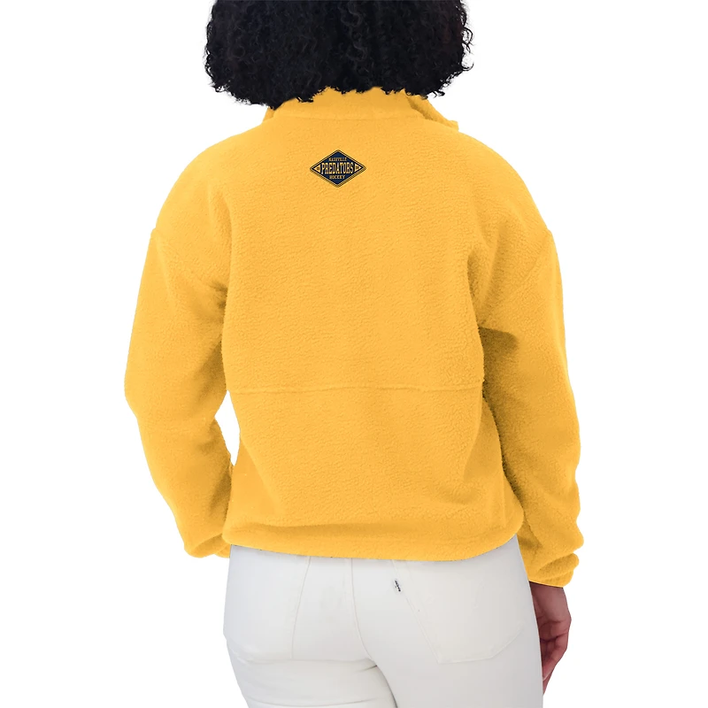 Veste polaire à demi-zip Gold Nashville Predators pour femme WEAR by Erin Andrews
