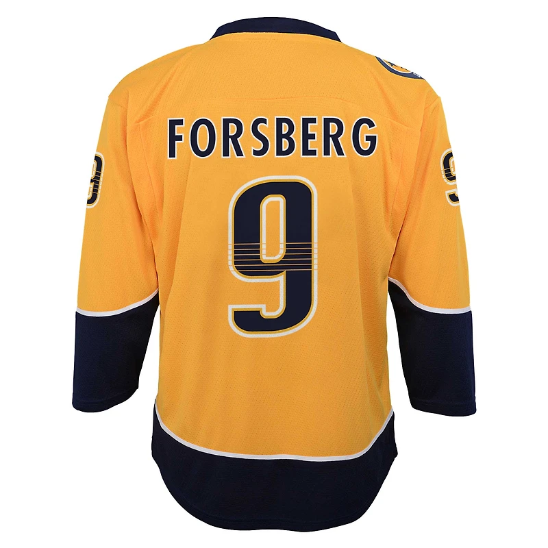 Maillot de joueur réplique à domicile des Predators Nashville doré Filip Forsberg pour jeunes