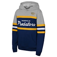 Sweat à capuche bleu marine Mitchell & Ness pour jeunes entraîneur-chef des Nashville Predators