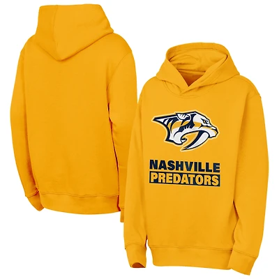 Youth Outerstuff Gold Nashville Predators Back to Basics Hoodie