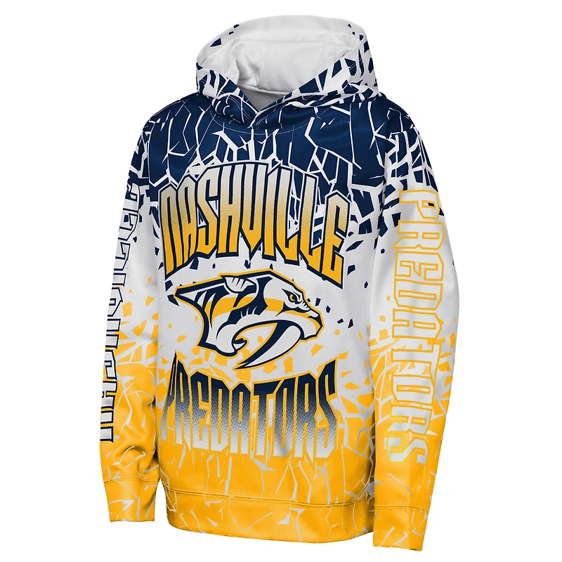 Sweat à capuche bleu marine Nashville Predators Frozen Frenzy pour jeunes Outerstuff