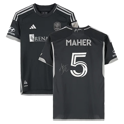 Jack Maher Nashville SC Autographed Match-Used #5 Black adidas Jersey from the 2024 MLS Season - Size M