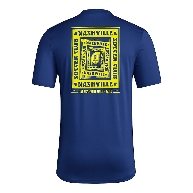 Men's adidas Navy Nashville SC Local Wrap T-Shirt