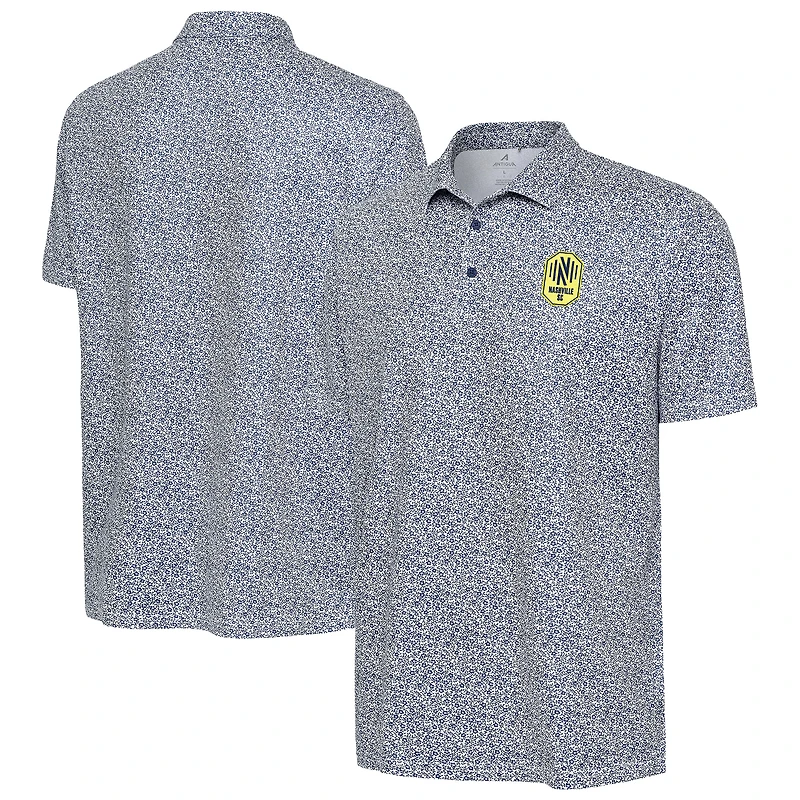 Men's Antigua  White Nashville SC Field Ditsy Polo
