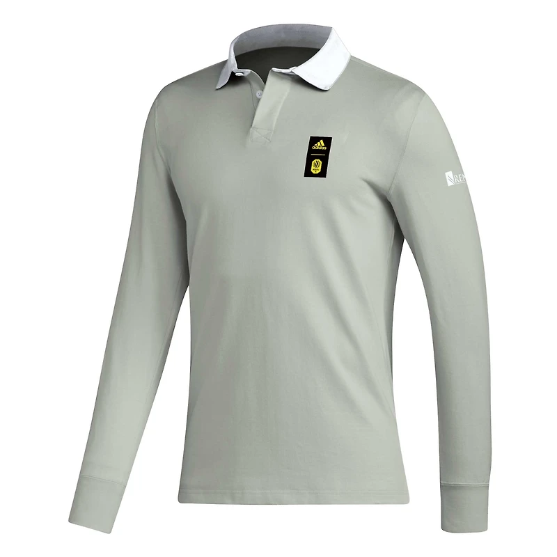 Polo à manches longues adidas 2023 Player gris Nashville SC Travel pour hommes