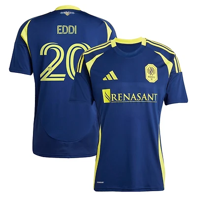 Maillot réplique adidas Edvard Tagseth bleu marine Nashville SC 2025 « Le Cœur de Nashville » pour homme