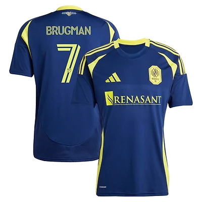 Maillot réplique du joueur adidas Gastón Brugman bleu marine Nashville SC 2025 The Heart of Kit pour homme