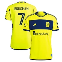Men's adidas Gastón Brugman Yellow Nashville SC 2024 The 615 Kit Authentic Player Jersey