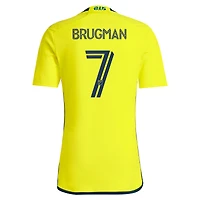 Men's adidas Gastón Brugman Yellow Nashville SC 2024 The 615 Kit Replica Player Jersey