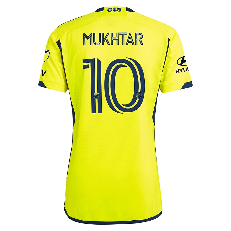 Men's adidas Hany Mukhtar Yellow Nashville SC 2024 The 615 Kit Authentic Player Jersey