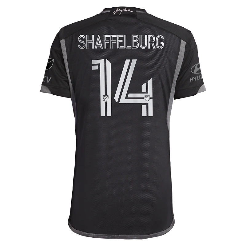 Men's adidas Jacob Shaffelburg Black Nashville SC 2024 Man Kit Authentic Player Jersey
