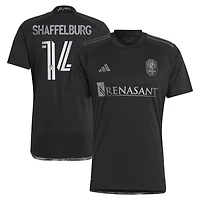 Homme adidas Jacob Shaffelburg Noir Nashville SC 2024 en Kit Réplique Maillot de Joueur