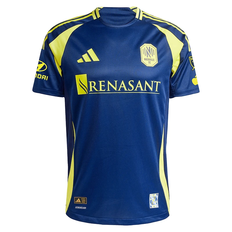 Men's adidas Jacob Shaffelburg Navy Nashville SC 2025 The Heart Of Kit Authentic Player Jersey