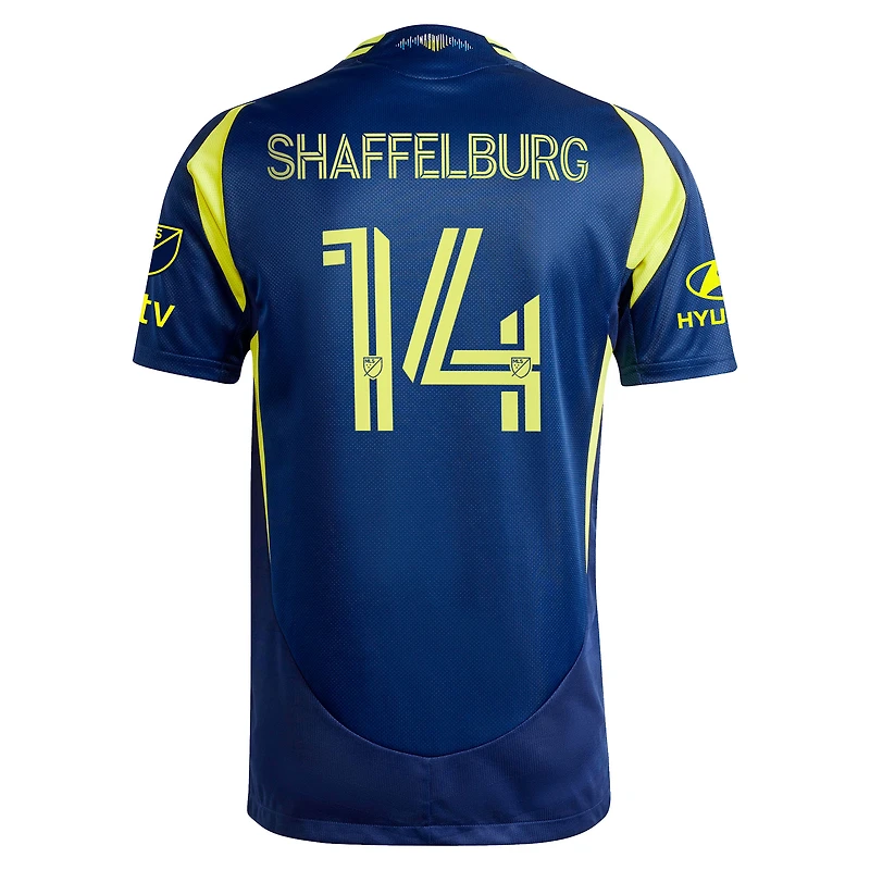 Men's adidas Jacob Shaffelburg Navy Nashville SC 2025 The Heart Of Kit Authentic Player Jersey