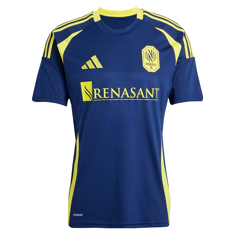 Maillot réplique du joueur adidas Jacob Shaffelburg bleu marine Nashville SC 2025 The Heart of Kit pour homme