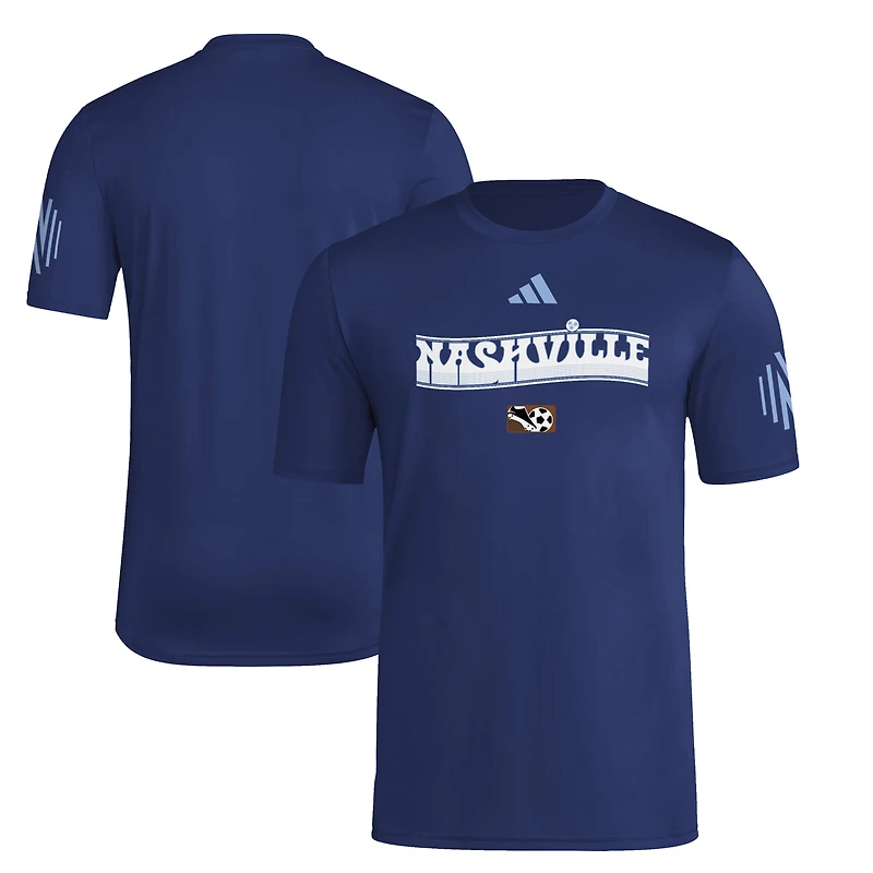T-shirt adidas bleu marine Nashville SC 2025 Archive Collection Jersey Hook pour homme