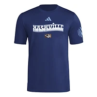 T-shirt adidas bleu marine Nashville SC 2025 Archive Collection Jersey Hook pour homme