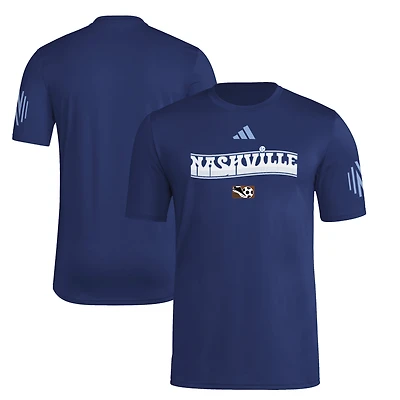 T-shirt adidas bleu marine Nashville SC 2025 Archive Collection Jersey Hook pour homme