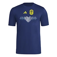 T-shirt adidas bleu marine Nashville SC 2025 Jersey Hook AEROREADY pour homme