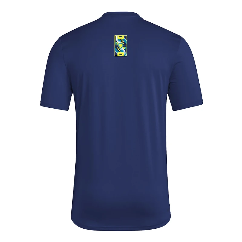 T-shirt adidas bleu marine Nashville SC 2025 Jersey Hook AEROREADY pour homme