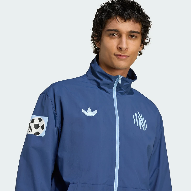 Veste zippée intégrale adidas Originals Nashville SC 2025 Archive Collection Anthem pour homme, bleu