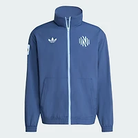 Veste zippée intégrale adidas Originals Nashville SC 2025 Archive Collection Anthem pour homme, bleu