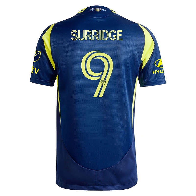 Maillot de joueur authentique adidas Sam Surridge Navy Nashville SC 2025 The Heart Of Kit pour homme