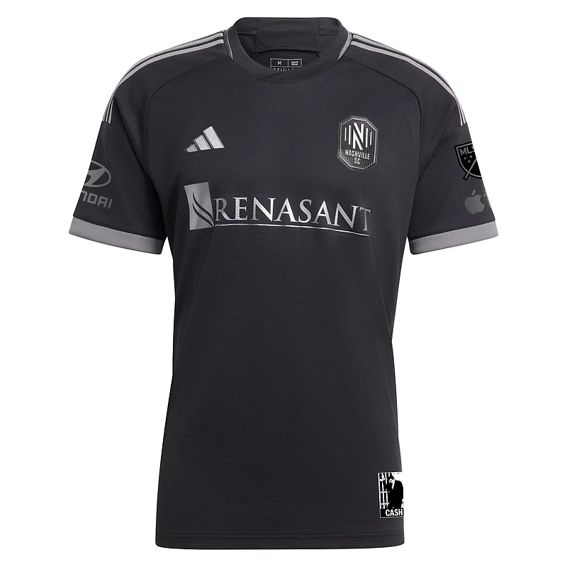 Men's adidas Tyler Boyd Black Nashville SC 2024 Man Kit Authentic Player Jersey