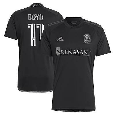 maillot adidas Tyler Boyd noir Nashville SC 2024 pour homme en noir, réplique du de joueur