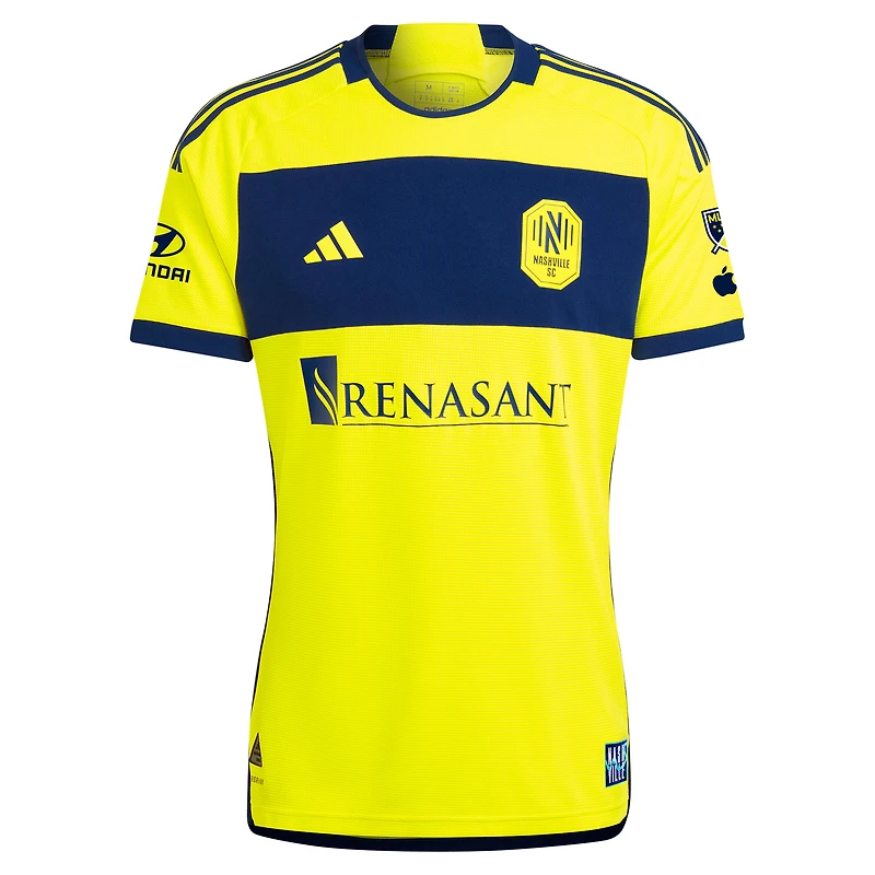 Men's adidas Tyler Boyd Yellow Nashville SC 2024 The 615 Kit Authentic Player Jersey
