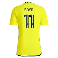 Men's adidas Tyler Boyd Yellow Nashville SC 2024 The 615 Kit Replica Player Jersey
