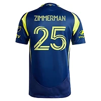 Maillot de joueur authentique adidas Walker Zimmerman bleu marine Nashville SC 2025 The Heart Of Kit pour homme