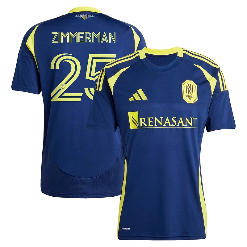 Maillot réplique du kit Nashville SC 2025 The Heart of pour homme adidas Walker Zimmerman Navy