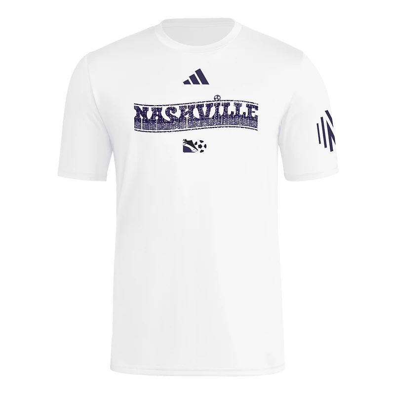 Men's adidas White Nashville SC 2025 Archive Collection Jersey Hook T-Shirt