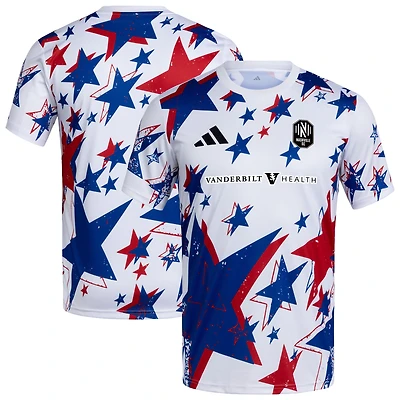 Men's adidas White Nashville SC 2026 Americana Pre-Match Jersey