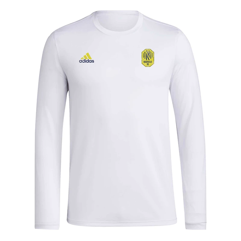 Men's adidas White Nashville SC Local Stoic Long Sleeve T-Shirt