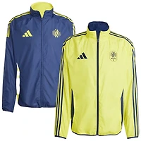 Men's adidas Yellow/Navy Nashville SC 2025 Anthem Reversible Full-Zip Jacket