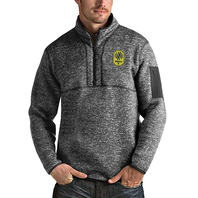Veste à enfiler quart de zip Antigua gris chiné Nashville SC Fortune pour homme