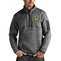 Veste à enfiler quart de zip Antigua gris chiné Nashville SC Fortune pour homme