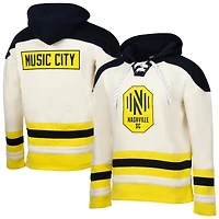 Men's Cream Nashville SC  Jersey Hook Hockey Pullover Hoodie