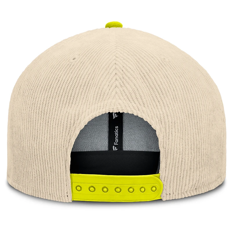 Casquette snapback en velours côtelé Nashville SC Tempo pour homme, couleur crème Fanatics