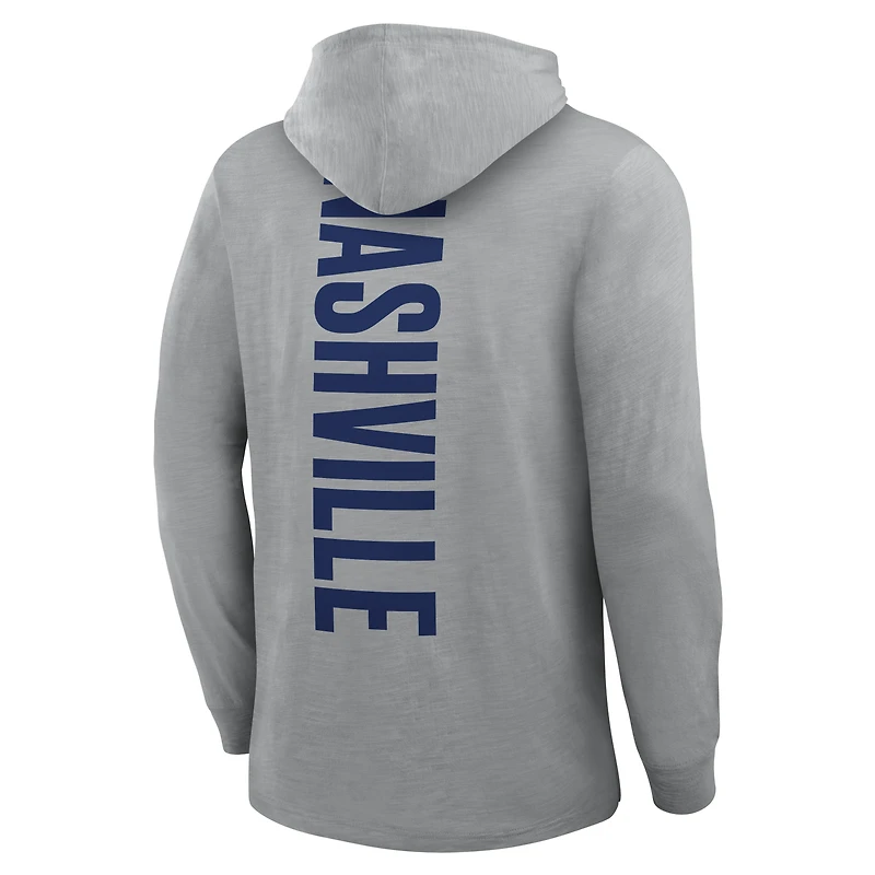Men's Fanatics Gray Nashville SC Unending Practice​ Transitional Slub Hoodie