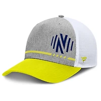 Casquette ajustable à bloc bas pour homme Fanatics Heather Grey Nashville SC