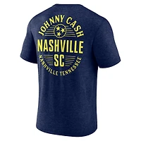 Men's Fanatics  Heather Navy Nashville SC x Johnny Cash Oval T-Shirt