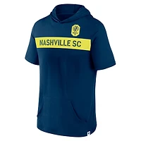 Sweat à capuche manches courtes Nashville SC Bicycle Kick de marque Fanatics pour homme, bleu marine