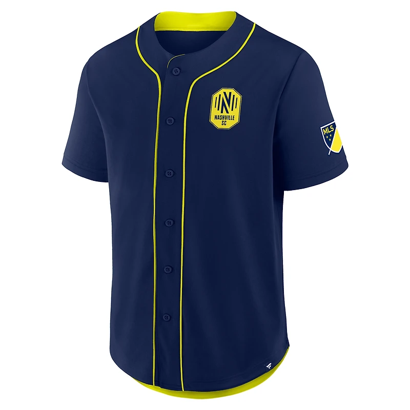 Maillot de baseball pour homme Fanatics Navy Nashville SC Injury Time