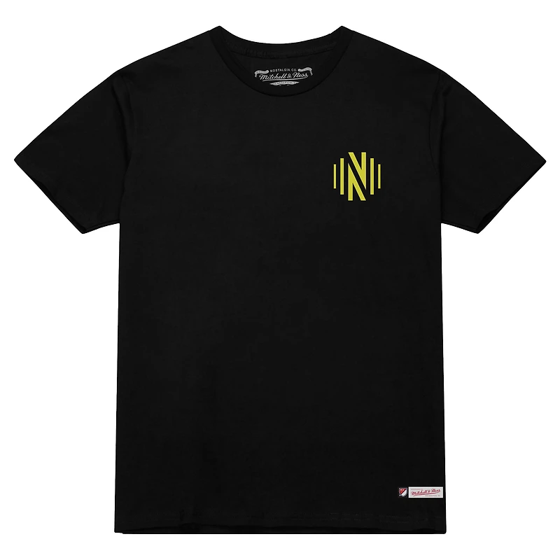 T-shirt Mitchell & Ness noir Nashville SC 2-Hit pour homme