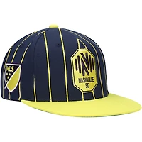 Men's Mitchell & Ness Navy Nashville SC Team Pin Snapback Hat