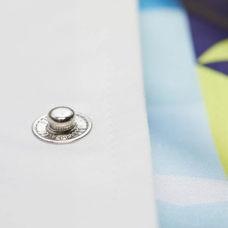 Veste à boutons-pression en satin léger blanc/bleu marine Nashville SC 2025 pour homme Mitchell & Ness