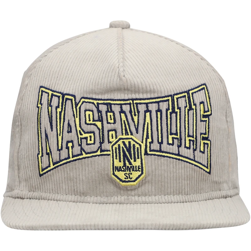 Casquette de golf ajustable en velours côtelé Nashville SC grise New Era pour homme